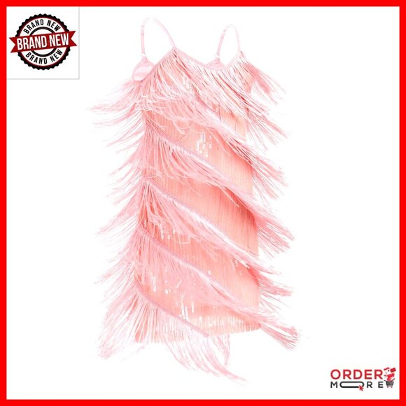 Other - Girls 1920s Flapper Dress with Sequins Tassels Fringe Latin Dance Costume